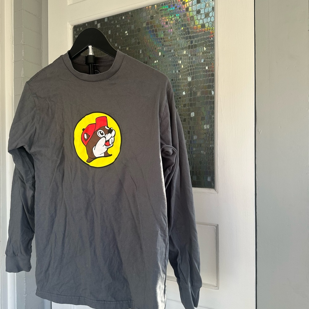 Charcoal Long Sleeve Shirt with Graphic